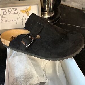 Corkys Black Suede Women's Mules